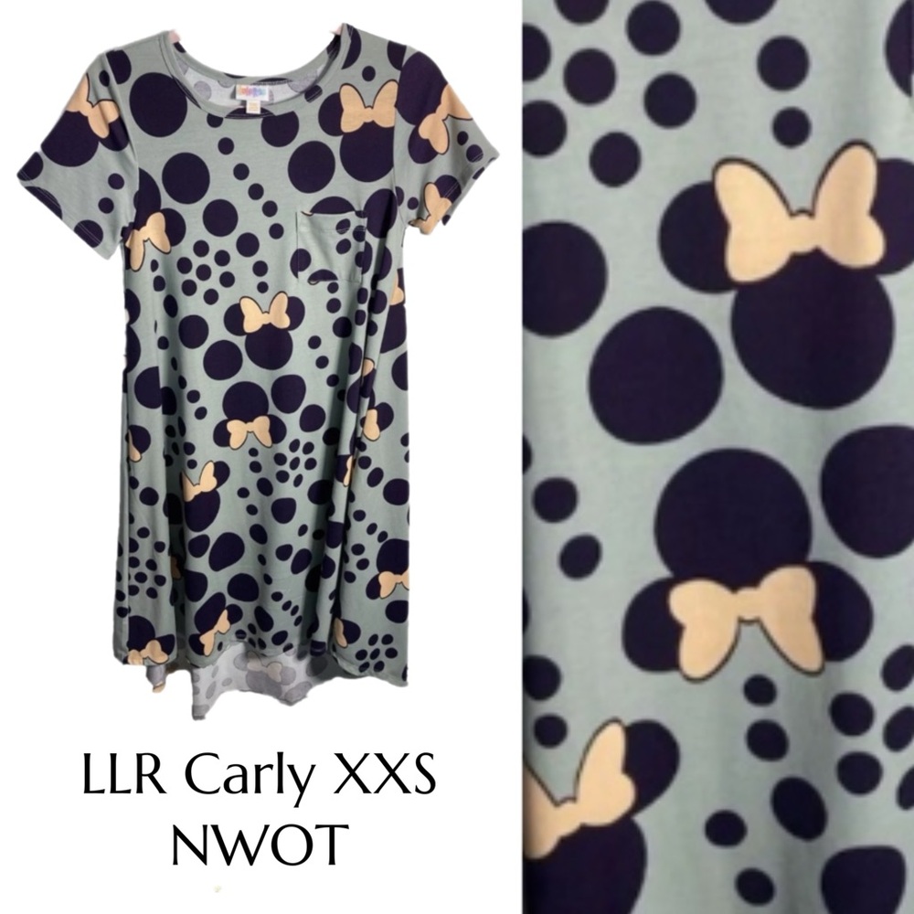 NWOT Disney LuLaRoe XXS Carly Dress CUTE RARE Minnie Mouse! 0829